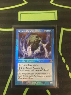 MTG Magic The Gathering Arcanis The Omnipotent Foil Retro Frame Commander - Image 1