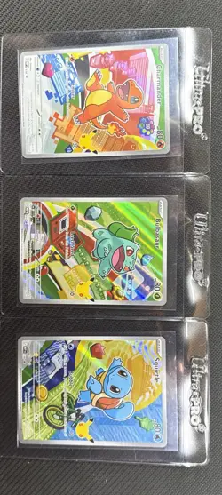 Pokemon First Partner Illustration Collection Series 1 Kanto Gen 1 Starters Set - Image 2