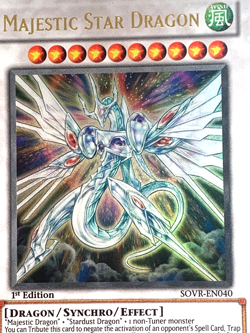 yugioh Majestic Star Dragon SOVR-EN040 1st Edition Ultra Rare near mint - Image 3