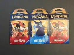 NEW Sealed - Disney Lorcana - FIRST CHAPTER Sleeved Booster Pack - Lot of 3 - Image 1