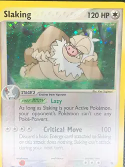 Slaking 12/109 Holo - ex Ruby & Sapphire Pokemon Card - LP - Image 2