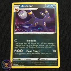 Umbreon HOLO PROMO W/ MOON HD FULL SWIRL SWSH129 (NM) Black Star Pokemon Cards - Image 1