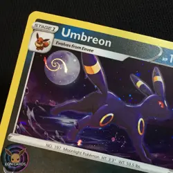 Umbreon HOLO PROMO W/ MOON HD FULL SWIRL SWSH129 (NM) Black Star Pokemon Cards - Image 2