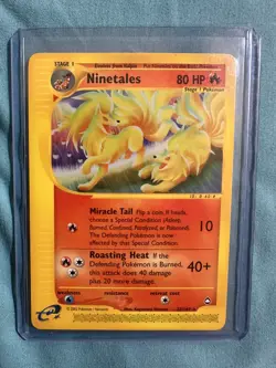 Ninetales 25/147 2002 Aquapolis Pokemon Card TCG WOTC Vintage Non Holo LP - Image 1