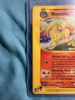 Ninetales 25/147 2002 Aquapolis Pokemon Card TCG WOTC Vintage Non Holo LP - Image 2