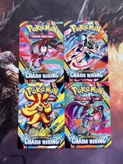 Chaos Rising Trainer Tips Card Art Set Pokemon Build & Battle Deck Exclusive NM - Image 3