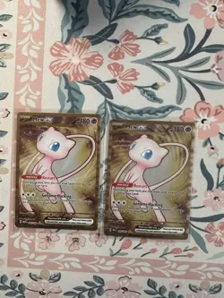Pokemon TCG Mew EX Metal Gold 205/165 Scarlet & Violet 151 Promo Card lot of 2 - Image 1