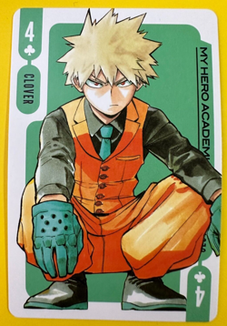 Katsuki Bakugo Clover 4 My Hero Academia Playing Cards From Japan - Image 1