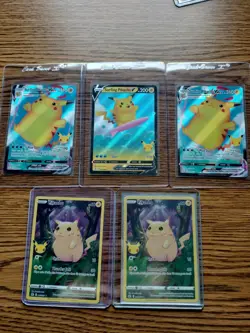 Pokemon TCG Pikachu 13-Card Holo Promo Lot: Pikachu V, V-UNION, Surfing VMAX - Image 4