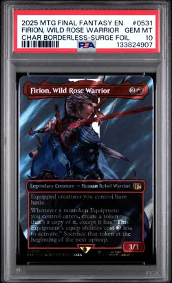 2025 MTG FINAL FANTASY #0531 FIRION, WILD ROSE WARRIOR PSA 10 - Image 1