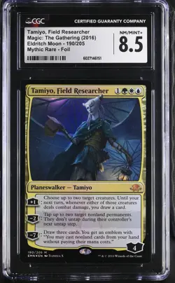 TAMIYO, FIELD RESEARCHER Eldritch Moon Foil Mythic CGC 8.5 MTG [Nostalgium] - Image 1