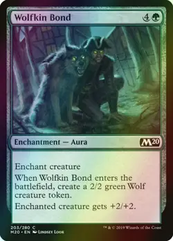 MTG Wolfkin Bond Foil ** Core Set 2020 ** English - Image 1