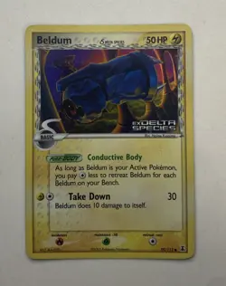 Pokemon TCG Beldum 59/113 Delta Species Reverse Holo Common 50HP Card - Image 1