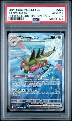 2025 POKEMON DRI EN-DESTINED RIVALS 228 YANMEGA EX SIR PSA 10 - Image 1