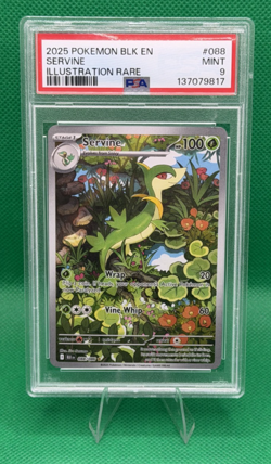 Pokemon TCG Servine Illustration Rare 88/86 SV Black Bolt PSA 9 MINT 🍃 - Image 1