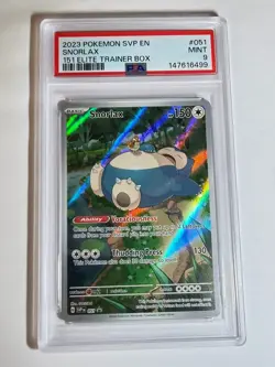 Snorlax 051 Pokemon 151 Promo - PSA 9 - Image 1