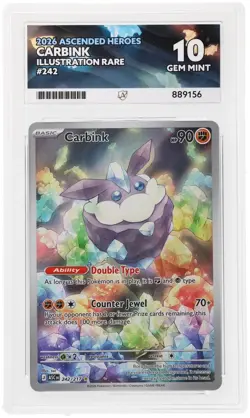 Carbink 242/217 Ace Ascended Heroes Pokemon Ace 10 Gem Mint - Image 1