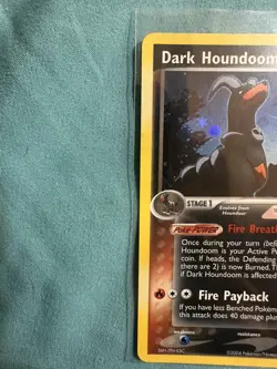 Pokemon Stamped Dark Houndoom 37 Team Rocket Returns Reverse Holo Vintage 37/109 - Image 4