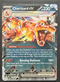 Charizard EX 125/197 Obsidian Flames Ultra Rare Pokemon 2023 - Image 1