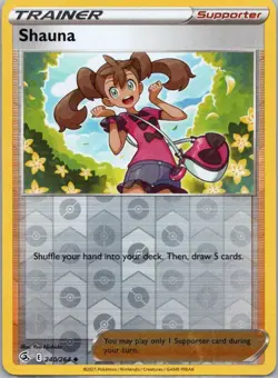 Pokemon TCG Shauna 240/264 Fusion Strike Rev Holo MP - Image 1