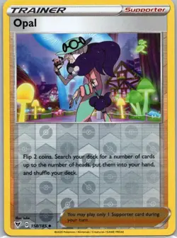Pokemon TCG Opal 158/185 Vivid Voltage Rev Holo NM - Image 1