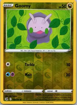Pokemon TCG Goomy 195/264 Fusion Strike Rev Holo NM - Image 1