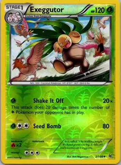 Pokemon TCG Exeggutor 2/108 Roaring Skies Rev Holo NM - Image 1