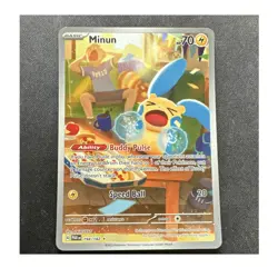 The Pokemon Company Minun 194/182 Paradox Rift Illustration Rare Holo - Image 1