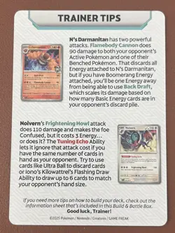 Pokemon Iono's Bellibolt Trainer Tips Journey Together NM - Image 2