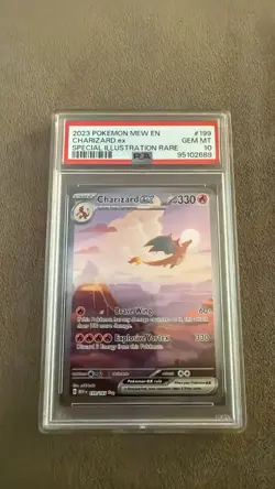 2023 POKEMON MEW EN-151 SPECIAL ILLUSTRATION RARE #199 CHARIZARD EX PSA 10 - Image 1
