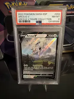 Pokemon TCG Arceus v SWSH Black Star Promo Holo Psa 8 - Image 1