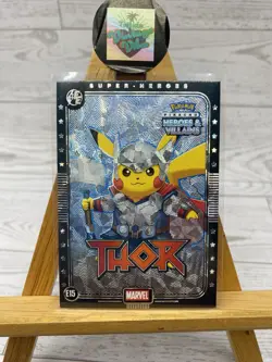 Pikachu as Cosplay Thor Box Hit Heroes & Villains Non- Pokemon / Marvel Fan Art - Image 1