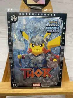 Pikachu as Cosplay Thor Box Hit Heroes & Villains Non- Pokemon / Marvel Fan Art - Image 2