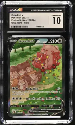 GREEDENT V Fusion Strike Holo Alt Art #257 CGC 10 Pokemon [Nostalgium] - Image 1