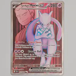 Pokemon TCG Team Rockets Mewtwo EX 213/182 Full Art Destined Rivals English - Image 1
