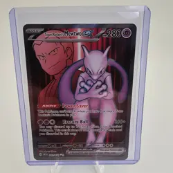 Pokemon TCG Team Rockets Mewtwo EX 213/182 Full Art Destined Rivals English - Image 3