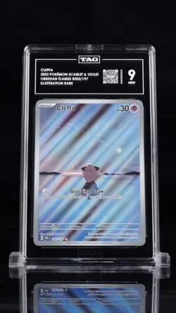 Cleffa Illustration Rare #202/197 - 2023 Pokemon S&V Obsidian Flames TAG MINT 9 - Image 1