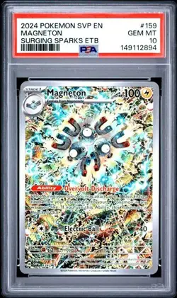 2024 POKEMON SVP EN-SV BLACK STAR PROMO #159 MAGNETON PSA 10 - Image 1