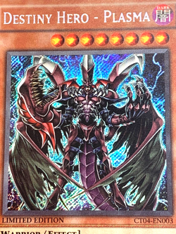 yugioh Destiny Hero Plasma CT04-EN003 Secret Rare Limited Edition Near Mint - Image 3