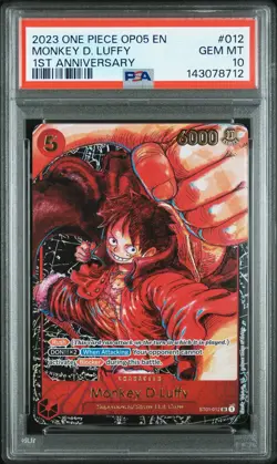 2023 ONE PIECE OP05-AWAKENING OF THE NEW ERA #012 MONKEY D. LUFFY PSA 10 - Image 1