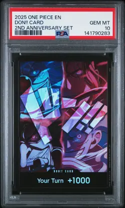 2025 ONE PIECE ENGLISH VERSION 2ND ANV SET DON!! CARD PSA 10 - Image 1