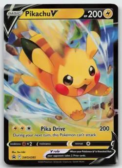 Pikachu V Holo Promo SWSH: Sword & Shield Promo Cards SWSH285 NM - Image 1