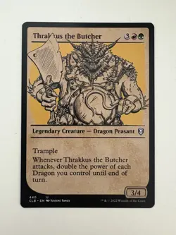 Thrakkus the Butcher Showcase MTG Magic the Gathering Card NM Near Mint CLB - Image 1