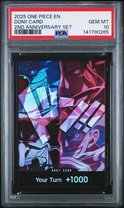 2025 ONE PIECE ENGLISH VERSION 2ND ANV SET DON!! CARD PSA 10 - Image 1