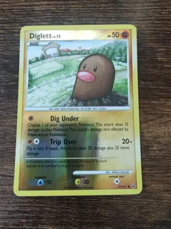 Diglett 72/127 Platinum Pokemon Reverse Holo Card - Image 1