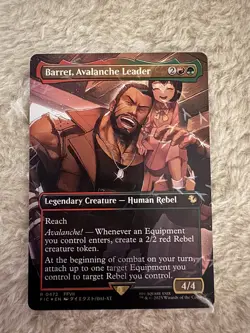 BARRET, AVALANCHE LEADER: Chocobo Track Foil Borderless MTG Card - Image 1