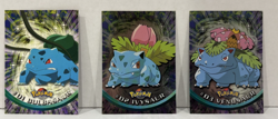 SET of 3 1999 Topps TV Animation Ed Pokemon Cards: BULBASAUR, IVYSAUR & VENUSAUR - Image 1
