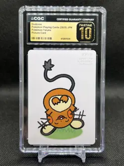 🔥CGC PRISTINE 10🔥 DEDENNE POKEMON JPN TARUKA PLAYING CARD - Image 1