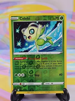 Pokemon TCG Shining Fates Card | Celebi Reverse Holo 003/072 Rare - Image 1