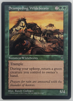 Magic the Gathering Stampeding Wildebeests - Vision NM - Image 1